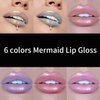 MAEPEOR Glitter Liquid Lipsticks Set 6 Colors Diamond Shimmer Metallic Lipstick Waterproof Long Lasting Makeup Kit Face Eye Glow Shimmer Shinning Lip Gloss Set (Set 01)