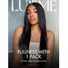 LUVME HAIR Fullness with 1 Pack Silky Straight Clip in Hair Extensions, 16inch 135g 9pcs Natural Black Hair Extensions Real Human Hair for Women