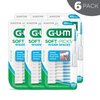 GUM Soft-Picks Wider Space, Easy to Use Dental Picks for Teeth Cleaning and Gum Health, With Convenient Carry Case, Dentist Recommended Dental Floss Picks, 100ct (6pk)