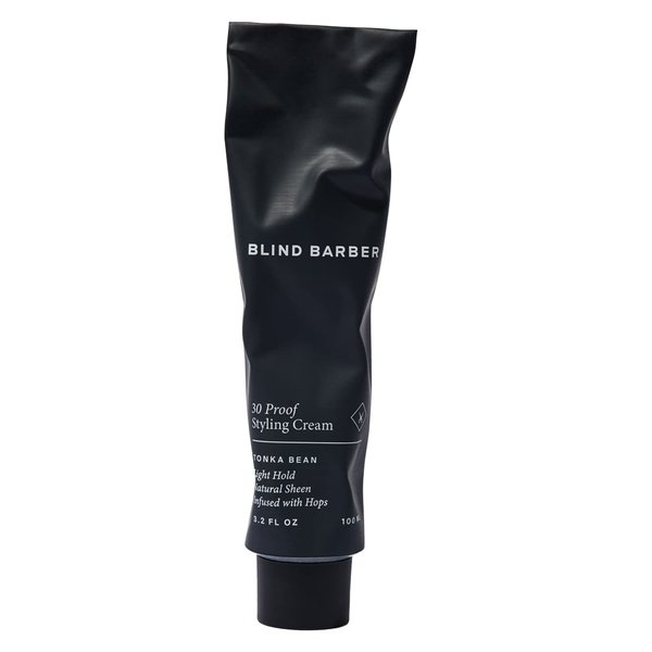 Blind Barber 30 Proof Styling Cream - Workable Hair, Beard & Mustache Cream for Men - Control Beard & Mustache Frizz - Water Based Style Cream with Light Hold & Natural Shine (3.2oz / 100ml)