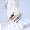 Iaceble Boho Bar Hair Comb Barrette Minimalist Gold Hair Comb Geometry Hair Clip Comb Metal Hair Piece Accessories for Women and Girl Headdress