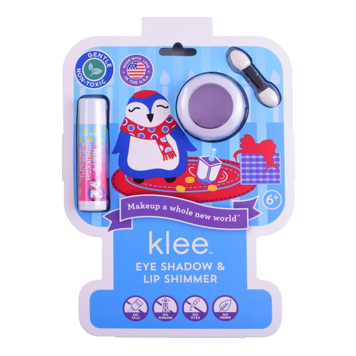 Luna Star Klee Eye Shadow and Lip Shimmer Hanukkah Gift Set for Kids and Tweens. Gentle and Non-Toxic. Made in USA. (Dreidel Twinkle)
