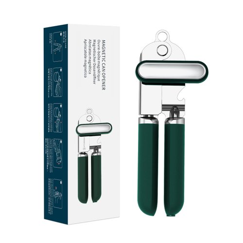 KITCHENDAO Manual Can Opener, 2nd Generation Blade, Handheld Can Opener with Magnet, Super Sharp Cutting Wheel for Smooth Edge Cut, Soft Grip Oversized Knob for Seniors & Arthritis, Easy to Use Green