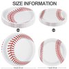 ADXCO 72 Pack Baseball Plates 9 Inch and 7 Inch Home Plate Baseball Round Baseball Paper Plates for Sports Theme Birthday Party Decorations Party Supplies