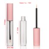 COSIDEA 50PCS Empty plastic Pink 10ml Eyeliner tubes packing Vials Bottle Containe Eyeliner Brush Applicator for DIY Eyelash Growth Oil,Eye Gloss Liquid
