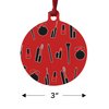 GRAPHICS & MORE Makeup Lipstick Mascara Eyeliner Pattern Aluminum Holiday Christmas Tree Ornament - 3.0" (7.6 cm) x 3.37" (8.6 cm)