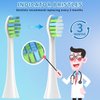 YMPBO 10 Pack Toothbrush Replacement Heads Compatible with 7AM2M AM101/AM105 Electric Toothbrush, Soft Dupont Brush Bristles, White