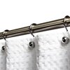 Hermosa Collection Luxury S Shower Curtain Hooks (12-Pack) Hotel Quality Silver Chrome Finish | Bathroom Accessories | Non-Slip Ball End | Easy to Hang
