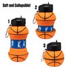 Maccabi Art Clip-On Collapsible BPA-Free Silicone Basketball Water Bottle for Kids, 18 Oz. Size