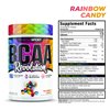 MuscleSport BCAA Revolution Amino Acid Powder Supplement for Men & Women - Intra Workout Training Complex - Recovery Supplement (Rainbow Candy, 30 Servings)