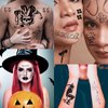 Halloween Temporary Tattoos, 4 Sheets Joker Tattoos Fake Temporary Tattoos Sticker for Men & Women, Perfect for Halloween, Cosplay, Costumes and Party Accessories
