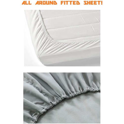 Elegant Comfort 1500 Premium Hotel Quality 1-Piece Fitted Sheet, Softest Quality Microfiber - Deep Pocket up to 16 inch, Wrinkle and Fade Resistant, King, White