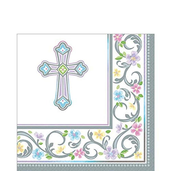 Amscan Beverage Napkins, 5 x 5 x 1.1, Multicolor,709420