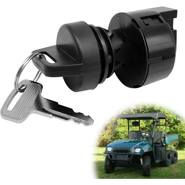 Ignition Key Switch 3 Position 6 Pins Compatible with Polaris Ranger 400 425 500 570 700 800 900 1000 Sportsman 300 325 400 450 500 550 570 700 800 RZR 570 800 900&More-Replace 4011002 4012165 4010390