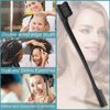 BRUSHZOO Hair Styling Set: Detangling Brushes for Curly Hair with Teasing Brush, Rat Tail Comb, and Edge Brush for Women, Men, and Kids (Black)