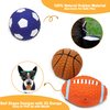 LLSPET 2.4" Squeaky Latex Dog Toy Ball Sports Balls Sets, Soft, Bouncy & Durable for Small Medium Dogs Puppy Interactive Chew Toys 5 Pcs/Set