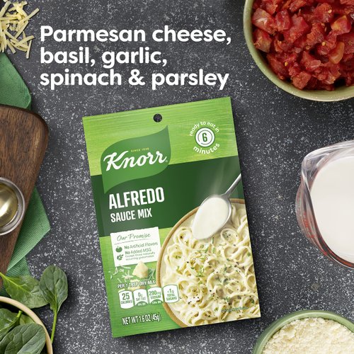 Knorr Sauce Mix Creamy Pasta Sauce For Simple Meals and Sides Alfredo Sauce No Artificial Flavors, No Added MSG 1.6 oz