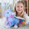 CozyWorld 16.5" Unicorn Light up Musical Unicorn Stuffed Animal Glowing Singing Soft Plush Toys Decor Birthday Christmas Children's Day Gifts for Toddlers Boys Girls Kids