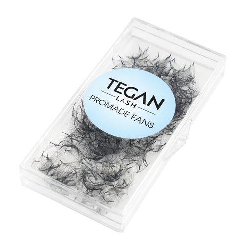 TEGAN LASH 500 Promade Fans Volume Eyelash Extensions, Handmade Loose False Eyelashes, From 3D - 16D, 0.03/0.05/0.07 Thickness, C/CC/D Curl, 9-15mm Length, Pestanas Pelo A Pelo (10D-0.05-D-11)