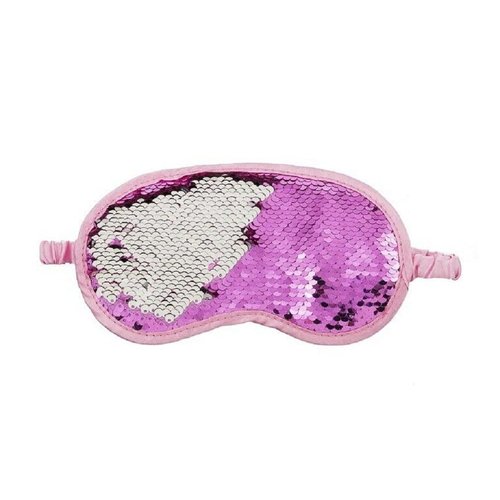 Compatible for Ganz Home Travel Magic Sequin Swipe for Color Change Sleep Eye Mask for Girls or Women ER50714 (Pink)