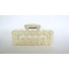 Generic Rectangle flower faux pearl acrylic hair claw clip