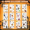 EMOME Halloween Temporary Tattoos Sticker, Glitter Kids Tattoos for Halloween Party Games Treats, Bulk Fake Tattoos for Halloween Birthday Party Activities (12 Sheets)