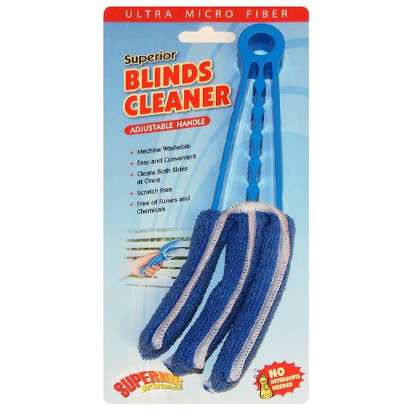 Blind Cleaner Duster Tool, Fan Blade Cleaner, Air Duct Cleaning Tools, Blue Window Blinds Cleaner with Microfiber Sleeve for Fans, Window Blinds, Vents, Shutters…-Superio