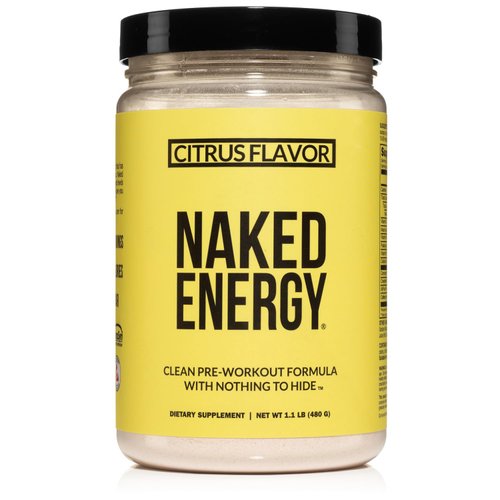Naked Citrus Naked Energy - Citrus Flavored Clean Pre Workout Supplement for Men and Women, Vegan Friendly, No Added Sweeteners, Colors Or Flavors - 30 Servings