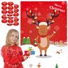 Pin Deer Game - 24-Player Holiday Party Games for Kids & Family, Pin The Nose on The Reindeer, Christmas Party Favors & Activities