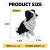 KADELE Cute Dog Building Animal Sets, Extremely Challenging STEM Building Blocks Decor for Adults Kids, Micro 3D Educational Toys for Boys Girls Ages 8 and Up，Border Collie