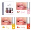 SUMEITANG 3Pcs Hydrating Lip Oil Set，Non-sticky Lip Oils Gloss Lip Balm Lip Care，Deeply Nourishing and Repairing Prevents Lips Chapped and Lighten Lip Lines(Honey，Peach，Strawberry)
