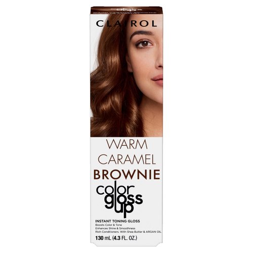 Clairol Color Gloss Up Temporary Hair Dye, Warm Caramel Brownie Hair Color, Pack of 1
