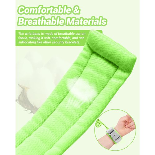 Dr.Meter Kids Leash for Toddler, Reflective Anti Lost Wrist Link with Key & Lock, 8.2ft Safety Wristband Child Walking Harness for Supermarket Mall Airport Amusement Park Zoo Travel Essencials