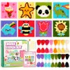 Caydo 8-in-1 Cross Stitch Kit for Beginners Kids, Includes 8 PCS Plastic Canvas with Pre-Patterns, 13 Colors Threads, Instructions, Embroidery Needles for Beginners Sewing