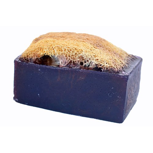 Luffa Soap Bar (4.5oz) - Lavender - Exfoliating Soap, Handmade Glycerin soap - Falls River Soap