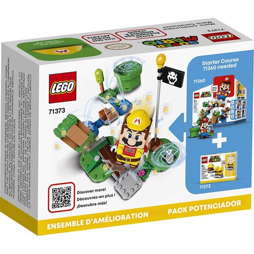 LEGO Super Mario Builder Mario Power-Up Pack 71373 Building Kit, Fun Gift for Kids to Power Up The Mario Figure in The Adventures with Mario Starter Course (71360) Playset (10 Pieces)