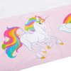 BLUE PANDA Unicorn Rainbow Party Supplies- 3 Pack Disposable Plastic Rectangular Tablecloths Kids Birthday, Table Cover Decorations in Pink White, 54 x 108 inches