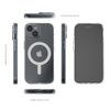 Sinjimoru Shockproof iPhone Case with MagSafe, PC & TPU Clear Phone Case for iPhone Case for Magsafe. M-Airclo for iPhone 15