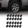FZJDSD 24 pcs Black Wheel Lug Nut Covers Caps Compatible with Chevy Gmc 1500 2500 Full Size Truck Thread, Size M27-2.0, Hexagon Thread Size 27mm, Inner Thread Size 22mm, Height 40MM Replace 15646250