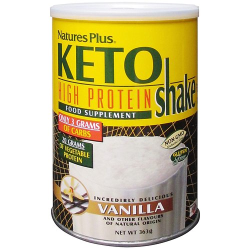 NaturesPlus KETOSlim Vanilla Shake - .80 lbs, Vegetarian Protein Powder - Low Carb Plant-Based Meal Replacement - For Keto, Low Glycemic & Diabetic Lifestyles - Gluten-Free - 11 Servings