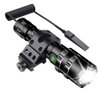 Jowbeam Tactical Flashlight JT10 1200 Lumen Black LED Light with Offset Rail Mount, 2 Modes Pressure Switch Included