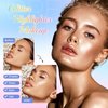 Highlighter Makeup Palette,Highlighter Palette Illuminator Powder Palette White Highlighter Baked Waterproof Long Lasting Brilliant Lighten Skin Color Face Contour Powder Makeup Highlighter