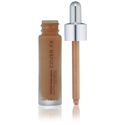 COVER FX Custom Cover Drops, Multi-Use Shade-Adjusting Liquid Foundation and Concealer Makeup, Vegan & Cruelty-Free Lightweight Skin Enhancer, 0.25 Fl Oz, G Deep 2