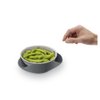 Joseph Joseph Double Dish Pistachio Bowl and Snack Serving Bowl, Gray with Food Waste Compartment BPA-Free - Gray