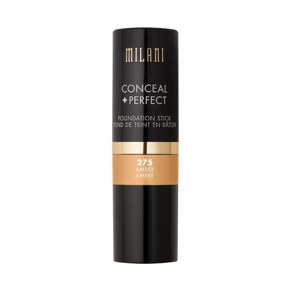 Milani Conceal + Perfect Foundation Stick - Warm Toffee (0.46 Ounce) Vegan, Cruelty-Free Cream Foundation - Cover Under-Eye Circles, Blemishes & Skin Discoloration for a Flawless Finish