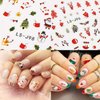 9 Sheets Christmas Nail Art Stickers 3D Christmas Nail Decals with Santa Claus Snowflake Elk Deer Snowman Xmas Tree Design Manicure Decal Winter Cartoon Christmas Nail Art DIY Decor Supplies for Women