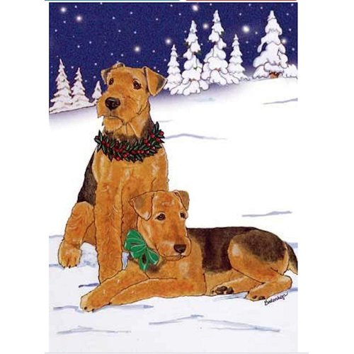 Airedale Terrier Christmas Cards Set of 10 cards & 10 envelopes