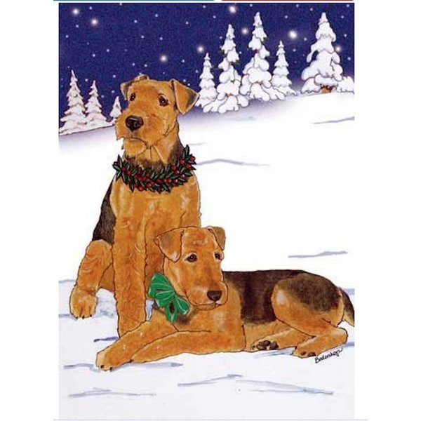 Airedale Terrier Christmas Cards Set of 10 cards & 10 envelopes