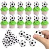 DRWATE 28pcs Soccer Ball Cake Topper Decorations Mini Soccer Ball Cup Cake Decorations For Soccer Party Birthday Party Football Sport Party Supplies (Style 01)