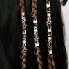 52 PCS Dreadlock Braids Hair Accessories Gold Silver Braiding Hair Star Deco Beads Hair Braid Clips Styling Shimmer Stretchable African Braid Braided Elastic Cord Ornament Hanging Decorating Wrapping